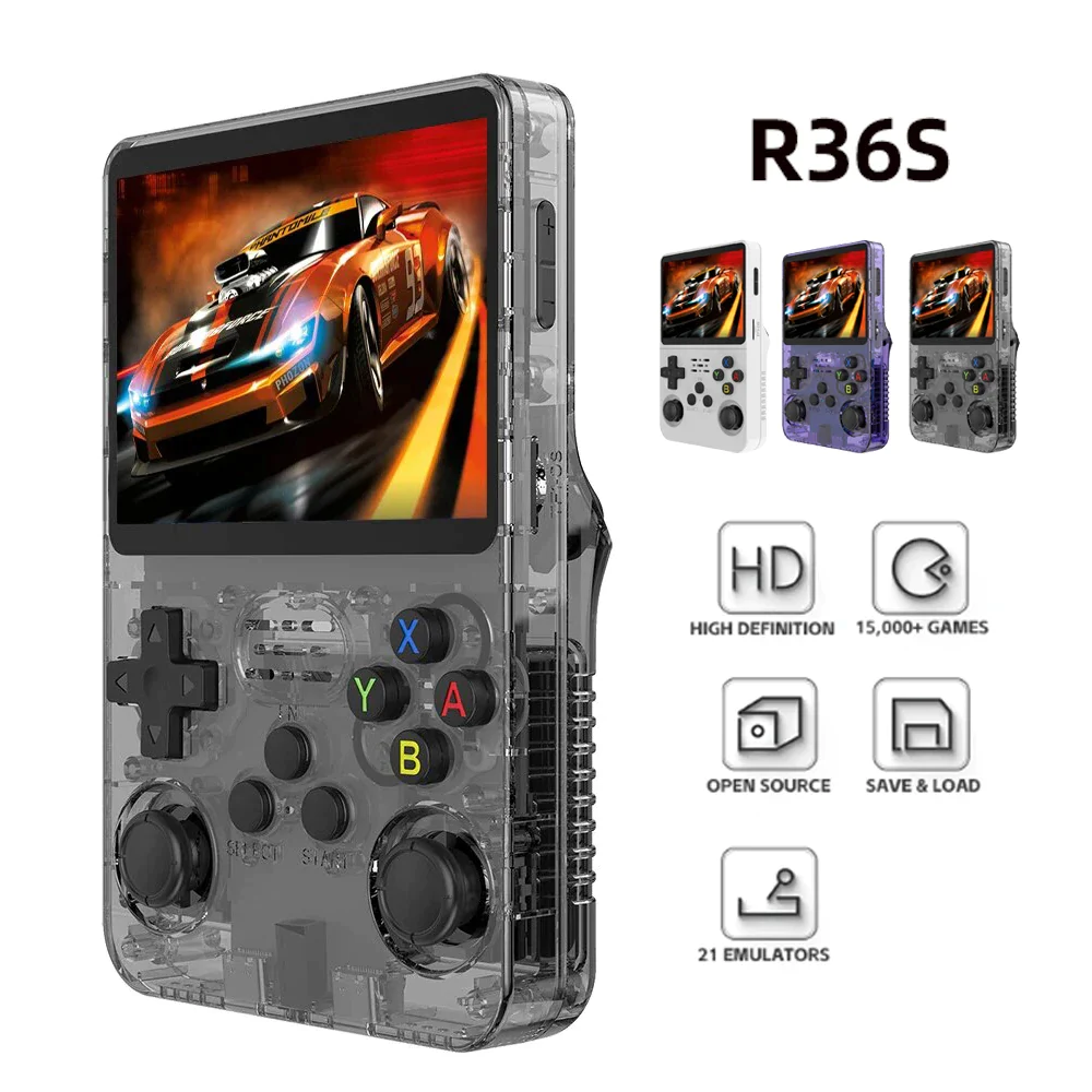 Game Console R36S | 128Gb 21000+ Games 3.5" IPS 640x480